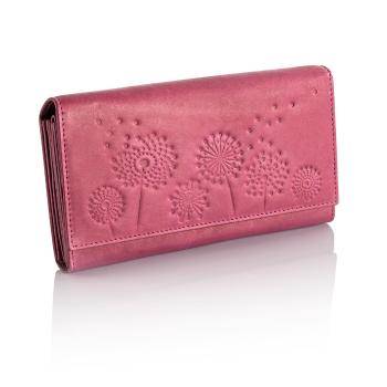 Dámská peněženka kožená pampeliška, barva lesního ovoce