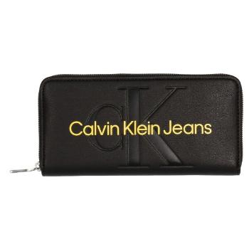 Calvin Klein SCULPTED MONO ZIP AROUND MONO Dámská peněženka, černá, velikost UNI