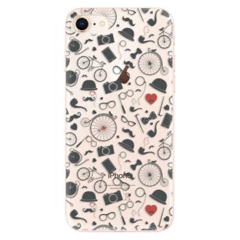 Odolné silikonové pouzdro iSaprio - Vintage Pattern 01 - black - iPhone 8