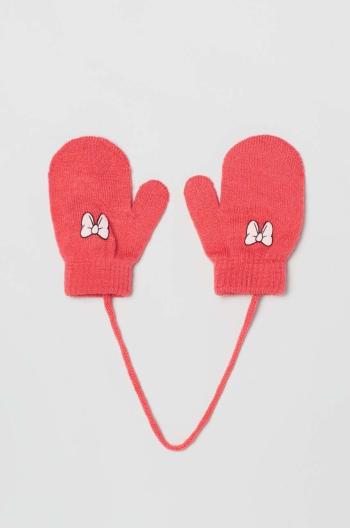 Čepice a dětské rukavice OVS růžová barva