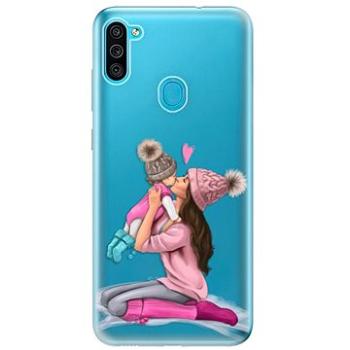 iSaprio Kissing Mom - Brunette and Girl pro Samsung Galaxy M11 (kmbrugirl-TPU3-M11)