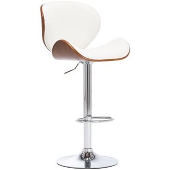 Barová židle bílá umělá kůže (287410)