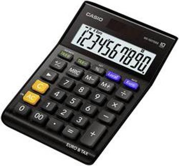 Casio MS-100TERII stolní kalkulačka černá Displej (počet míst): 10 solární napájení, na baterii (š x v x h) 103 x 29 x 147 mm