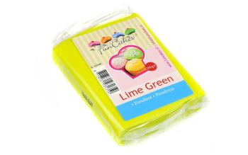Zelený rolovaný fondant Lime green (barevný fondán) 250 g - limetkově zelená - FunCakes