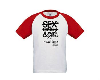 Dětské tričko baseball Just Coffee