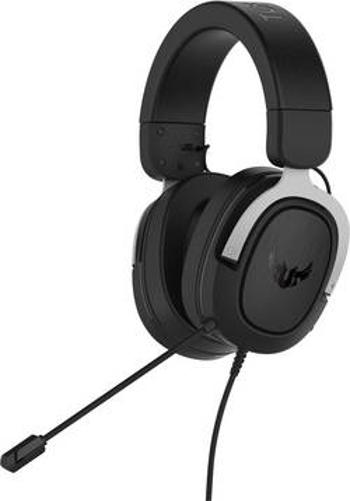 Asus TUF H3 herní headset na kabel přes uši, jack 3,5 mm, černá, stříbrná