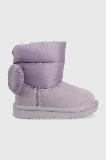Dětské sněhule UGG Bailey Bow Maxi fialová barva