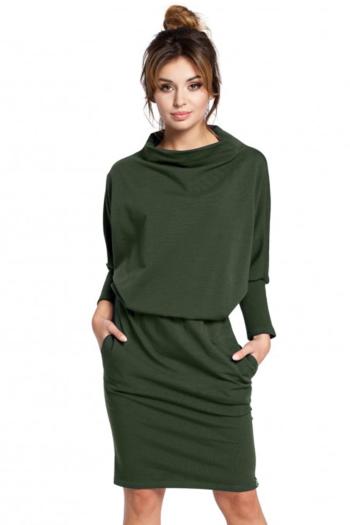 Tmavě zelené šaty BE 032