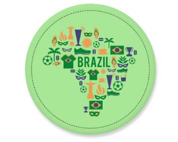 Placka Mapa Brazílie