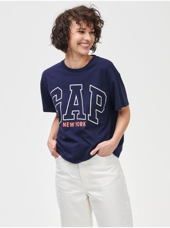 Modré dámské tričko GAP Logo New York City easy short sleeve tee