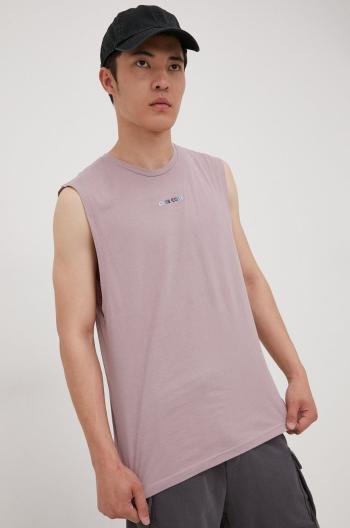 Bavlněné tričko Jack & Jones fialová barva