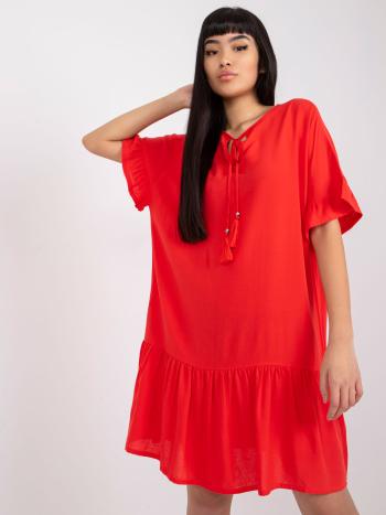 ČERVENÉ OVERSIZE ŠATY SOFIE D73761M30306A-RED Velikost: S