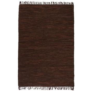 Ručně tkaný koberec Chindi kůže 120×170 cm hnědý (245221)