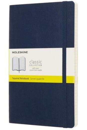 Moleskine: Zápisník měkký čtverečkovaný modrý L