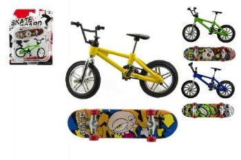 Skateboard prstový s kolem plast 10cm asst mix druhů na kartě