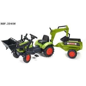 Traktor šlapací Claas Arion 410 s přední a zadní lžící a valníkem (3016202040147)