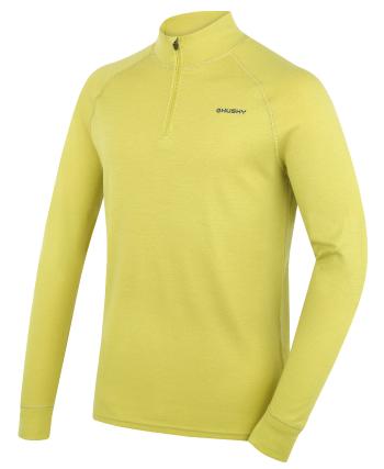 Husky Pánská merino mikina Aron Zip M lime green Velikost: XL pánská mikina