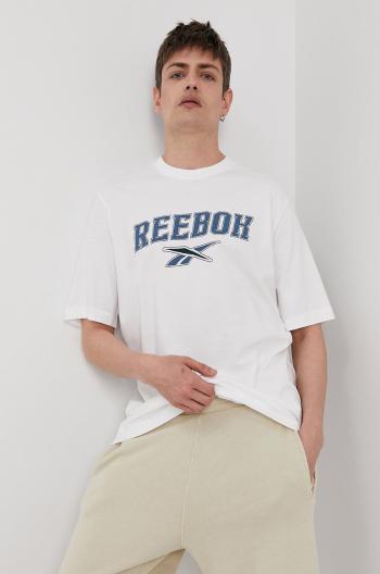 Tričko Reebok Classic GU8418 pánské, bílá barva, s potiskem