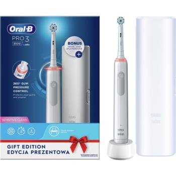 Oral B Pro3 3500 Sensitive Clean elektrický zubní kartáček s pouzdrem