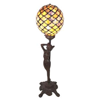 Stolní vitrážová lampa Tiffany Femme - 21*21*51 cm 5LL-6024