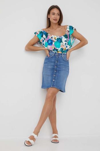 Džínová sukně Pepe Jeans Marble Skirt midi