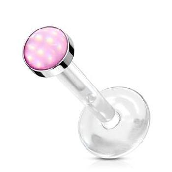 Šperky4U Labreta BioFlex, růžový kamínek - LB0012P-12083