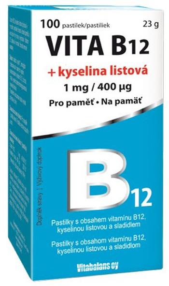 Vitabalans Vita B12 + Kyselina listová 1 mg/400 μg 100 pastilek