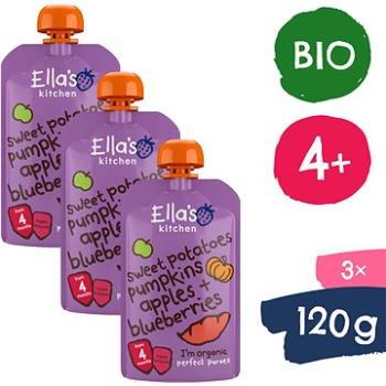 Ella's Kitchen BIO Batáty, dýně a jablko (3× 120 g) (8594200262662)