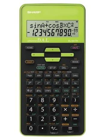 Kalkulačka Sharp EL-531THGR - černá/zelená, SH-EL531THGR