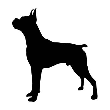 Vsepropejska Boxer dřevěná dekorace na zeď Rozměr (cm): 17 x 15, Typ: Boxer 3, Dekor: Černá + jméno psa
