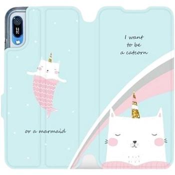 Flipové pouzdro na mobil Huawei Y6 2019 - MH11S Kočička - I want to be a catcorn or a marmaid (5903226885688)
