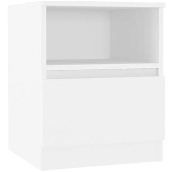 SHUMEE Noční stolek bílý 40 × 40 × 50 cm dřevotříska, 806157 (806157)