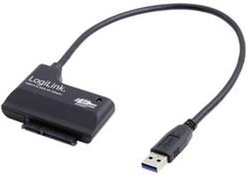 Adaptér USB 3.0 LogiLink [1x kombinovaná SATA zásuvka 15+7-pólová - 1x USB 3.0 zástrčka A] černá