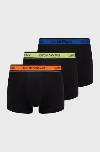 Boxerky Emporio Armani Underwear ( 3-pak) pánské, černá barva