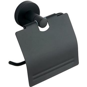 AQUALINE SAMBA držák toaletního papíru s krytem, černá                                               (SB207)