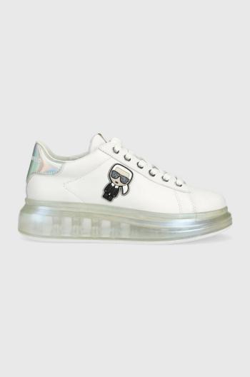 Kožené sneakers boty Karl Lagerfeld KL62631I KAPRI KUSHION bílá barva