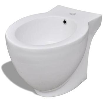 Kulatý bidet volně stojící, bílý, vysoce kvalitní keramika