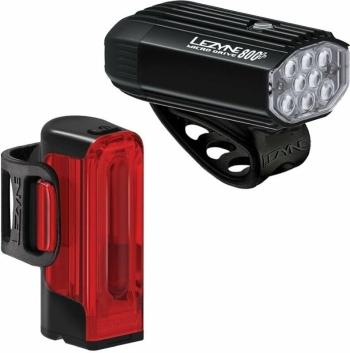 Lezyne Micro Drive 800+/Strip Drive 300+ Pair Satin Black/Black Front 800 lm / Rear 300 lm Cyklistické světlo