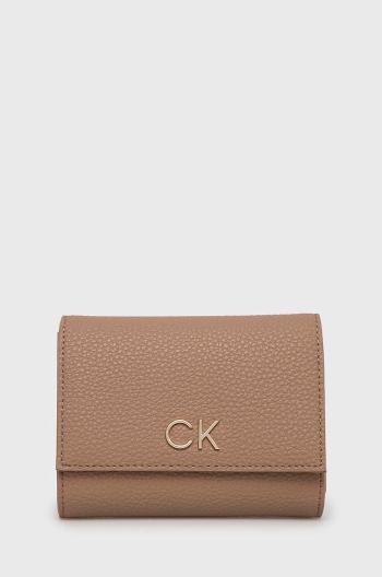 Peněženka Calvin Klein hnědá barva