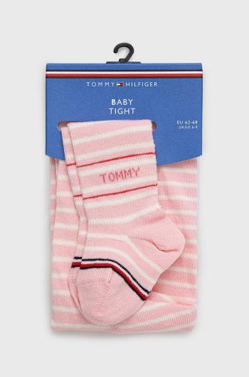 Kojenecké punčocháče Tommy Hilfiger růžová barva