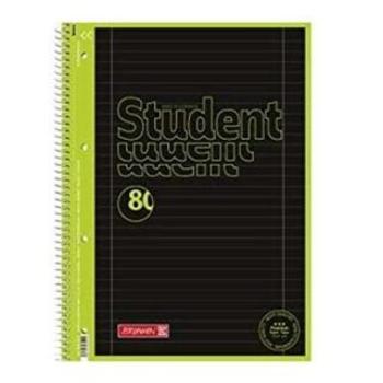 Student blok A4 90g Black neon, linka, spirála