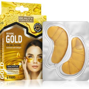 Beauty Formulas Gold hydrogelová maska na oční okolí s kolagenem 6 ks