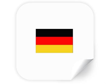 Samolepky čtverec - 5 kusů Německo