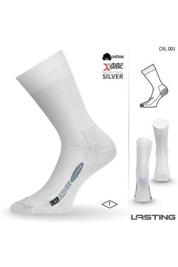 Lasting CXL 001 bílá trekingová ponožka Velikost: (34-37) S ponožky