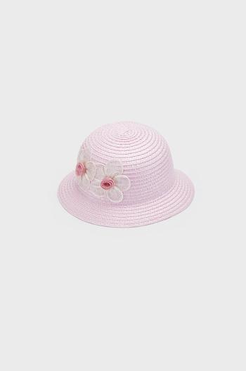 Dětský klobouk Mayoral růžová barva