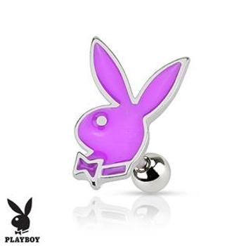 Šperky4U Cartilage piercing do ucha zajíček Playboy - CP1005-A