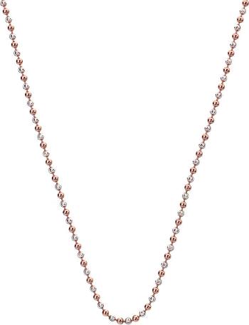 Hot Diamonds Stříbrný řetízek Emozioni Silver and Rose Gold Bead CH021