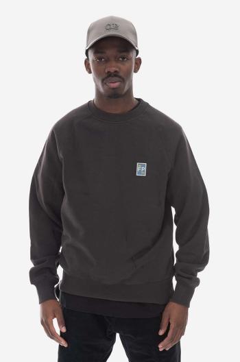 Bavlněná mikina Filling Pieces Crewneck Lux pánská, černá barva, hladká, 80513731268-BLACK