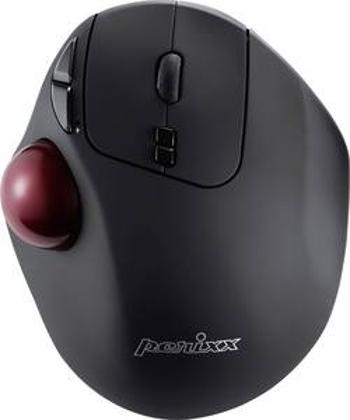 Laserová Trackball Perixx PERIMICE-717 D 11568, ergonomická, integrovaný trackball, černá