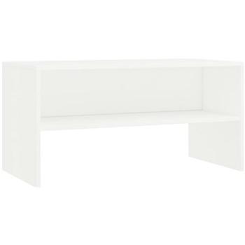 TV stolek bílý 80x40x40 cm dřevotříska (800056)